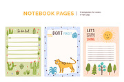 Cute notebook, planner pages set, a Background Graphic by Good Studio (Thumbnail 1 of 3)