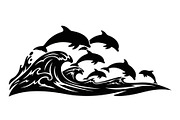 Dolphin Jumping Silhouette Vector, an Illustration by Designs_River (Thumbnail 13 of 51)
