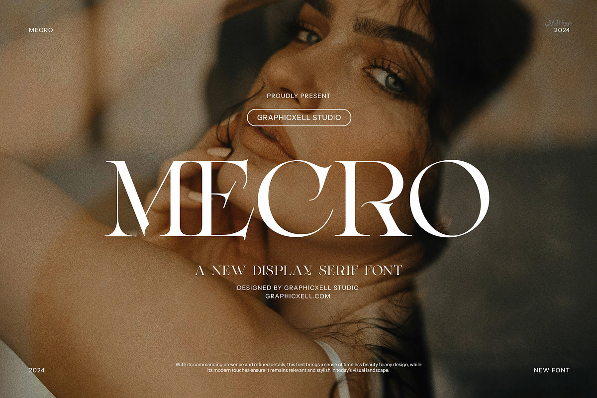 Mecro Elegant Serif Font, a Serif Font by Graphicxell (Photo 1 of 8)