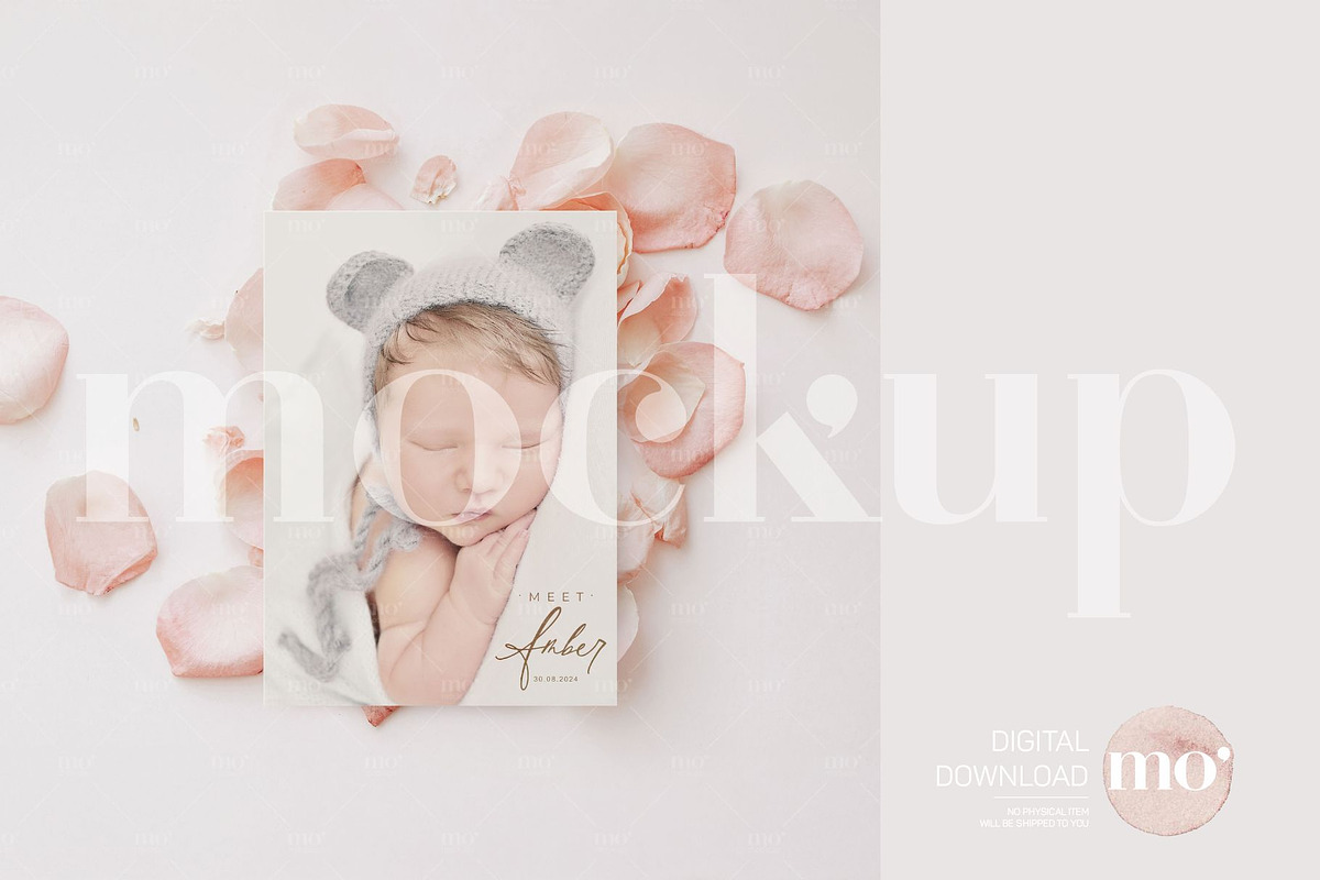 Romantic Rose 5x7 Card Mockup, a Product Mockup by MoMockups (Photo 4 of 4)