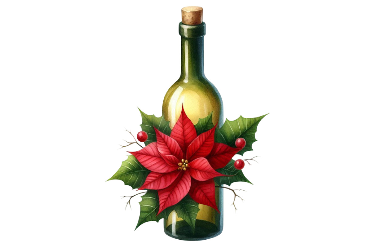 Christmas Red Wine Clipart, an Illustration by Designworld (Photo 5 of 6)