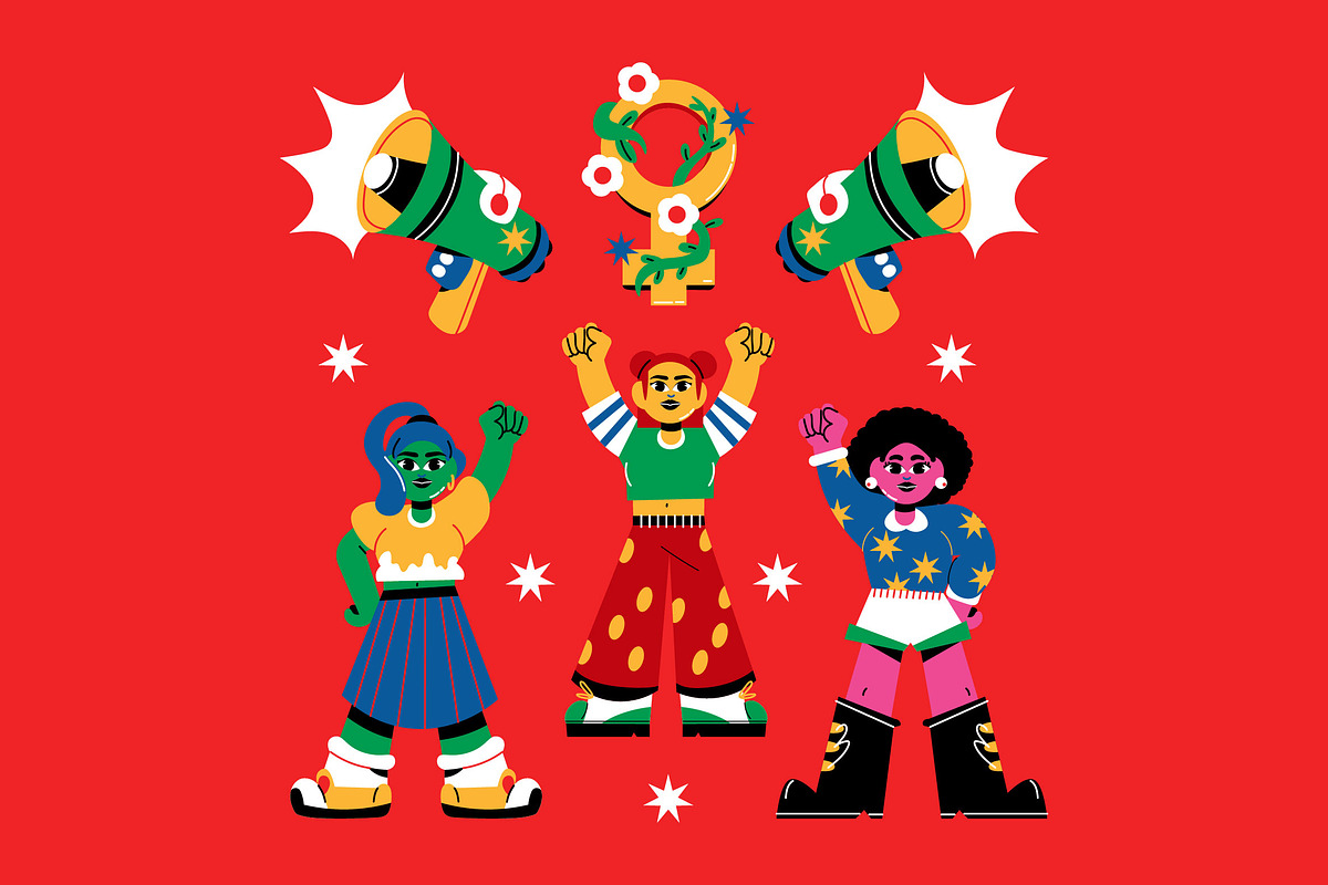 Woman Equality Asset Illustration, an Illustration by graphicook