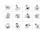 Animated Pumpkin Doodle Icons, a Duotone Icon by Vectors Market (Thumbnail 7 of 9)
