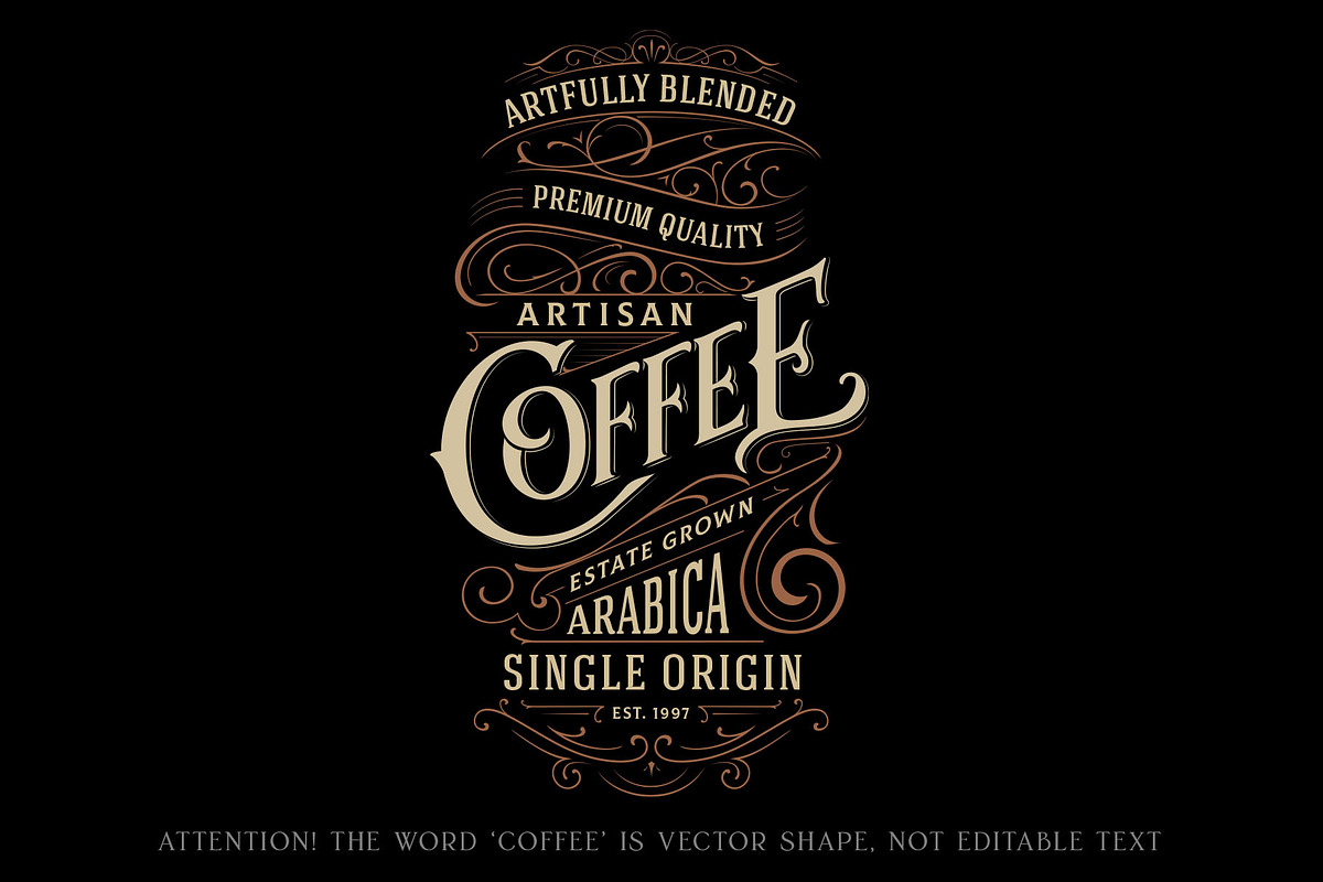 Vintage Coffee Label Logo, a Branding & Logo Template by vatesdesign