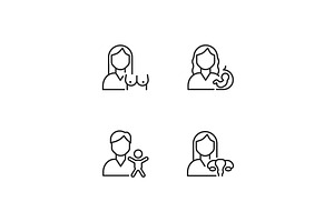 Mother and child health, an Outline Icon by IMG Visuals
