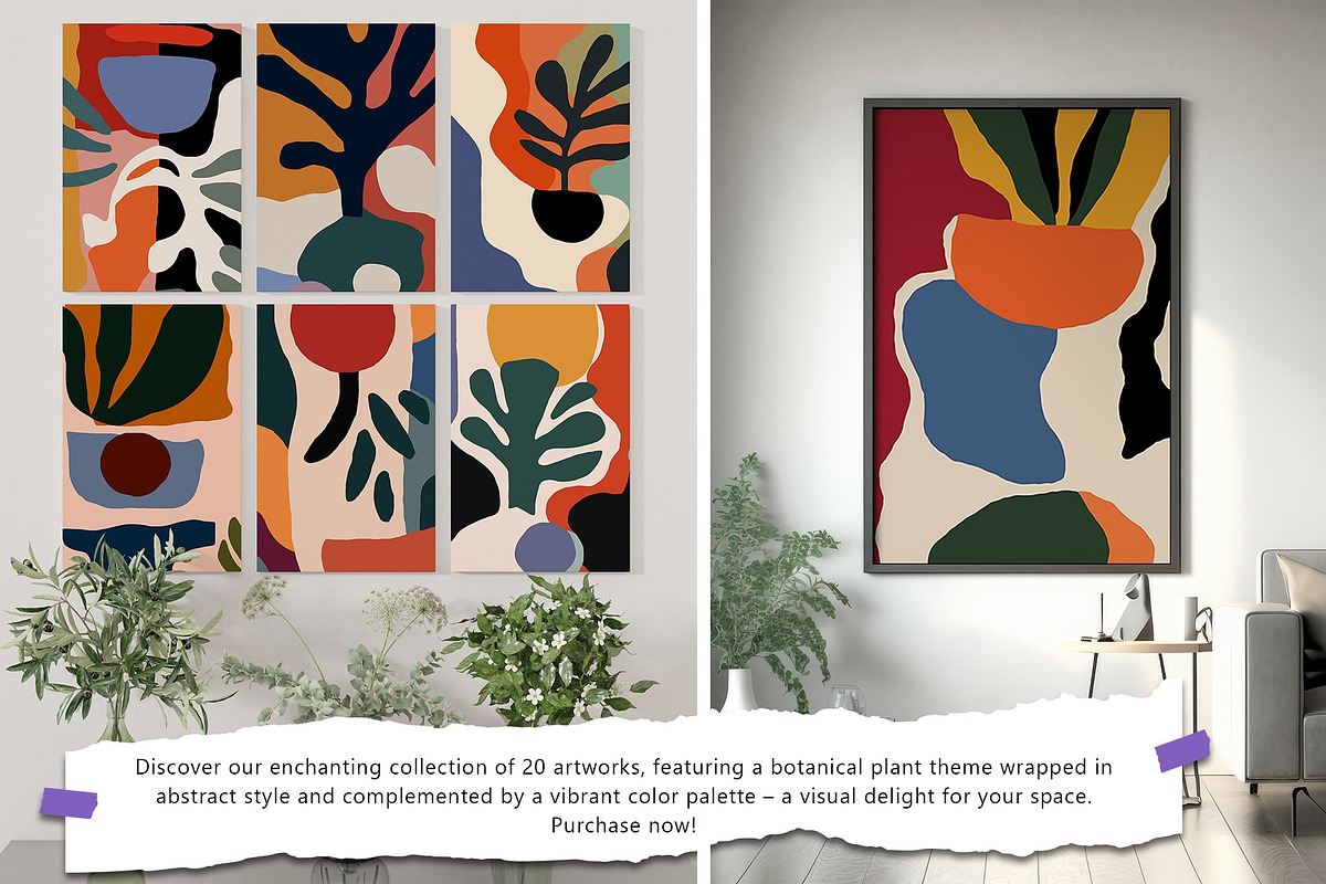 Abstract Contemporary Floral Art, a Decorative Illustration by Vibrand Studio (Photo 5 of 12)