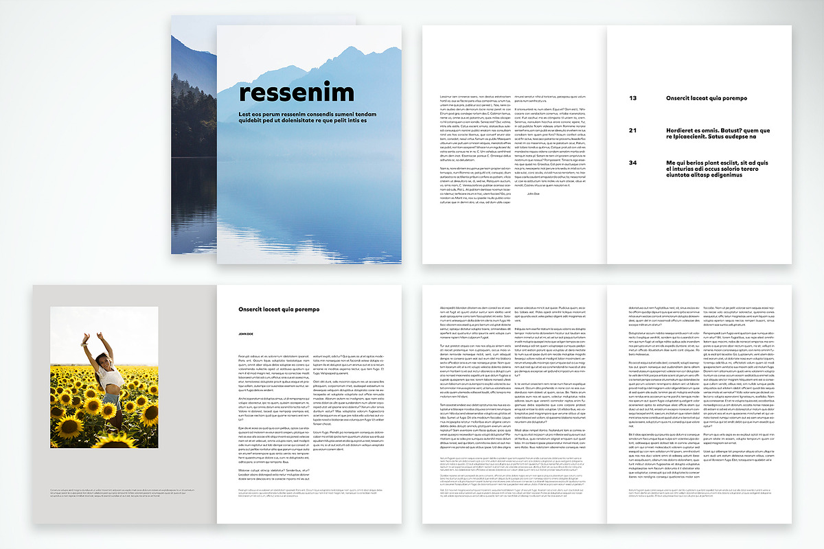 Clean Editorial Brochure Template, a Brochure Template by McLittle Stock (Photo 2 of 4)