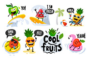 Cool fruits vector set, a Food Illustration by bioraven (Thumbnail 1 of 11)