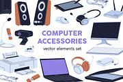 Computer accessories, PC devices set, a Technology Illustration by Good Studio (Thumbnail 1 of 4)