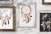 Watercolor Boho Floral Unicorn Set, a Decorative Illustration by Veris Studio (Thumbnail 6 of 15)
