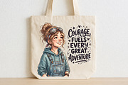 Courage Fuels Adventure Aviator Girl, a Seasonal Illustration by CraftArtStudio (Thumbnail 2 of 4)
