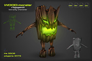 Wood Monster [rigged], a Characters & Person 3D Model by stallfish's art store (Thumbnail 1 of 5)