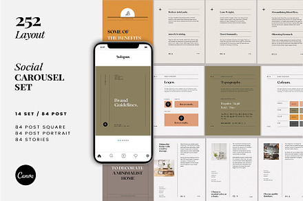 Instagram Carousel Template Canva, a Social Media Template by Occy Design