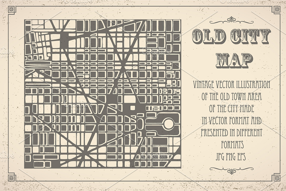 Vintage old map, a Texture Illustration by AlexZeL (Photo 2 of 3)