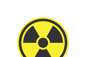 Radiation symbol, a Solid Icon by motorama