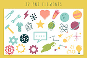 CUTE ROBOTS hand drawn clipart set, an Animal Illustration by Alina Mubarak (Thumbnail 3 of 11)