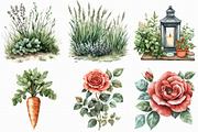 Watercolor Gardening House Clipart, an Illustration by Libby Wishes (Thumbnail 5 of 6)