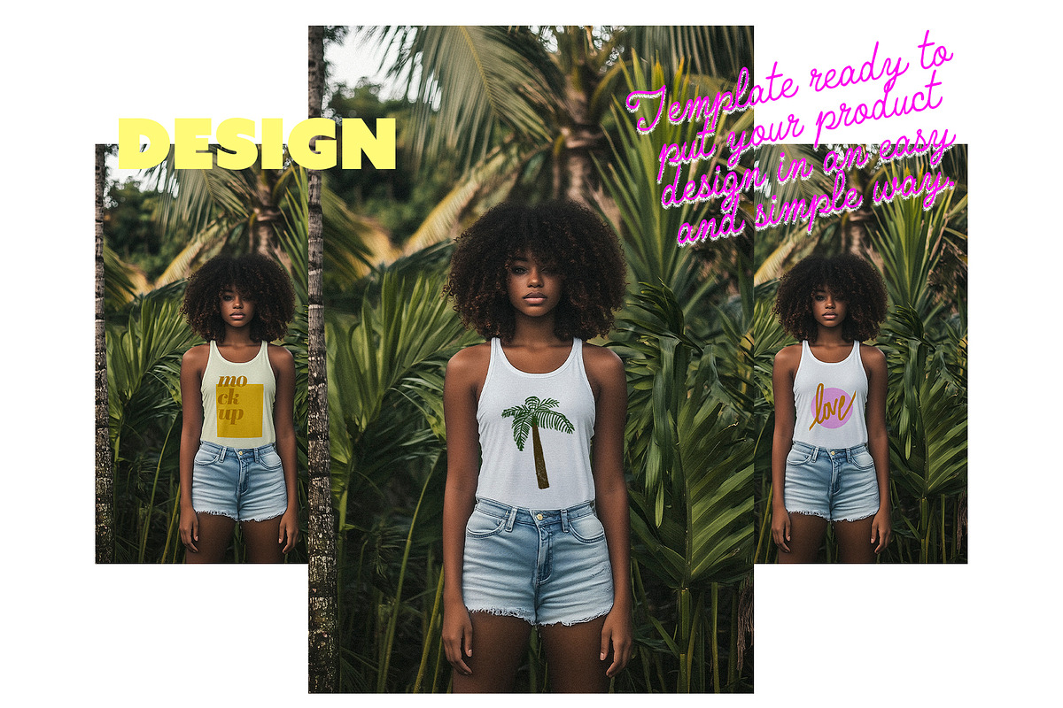 Tank Top Mockup Tropical Background, a Product Mockup by McLittle Stock (Photo 3 of 4)