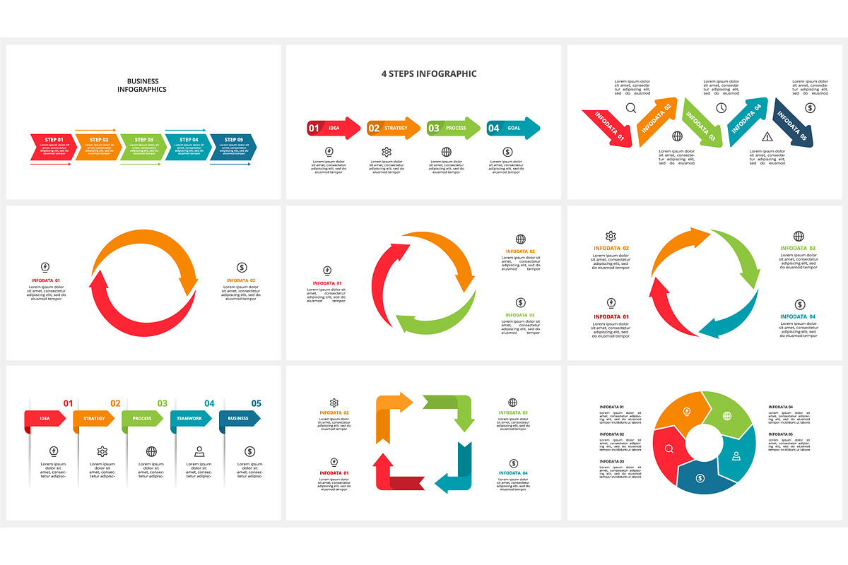 Arrows Presentation Canva Template preview 2