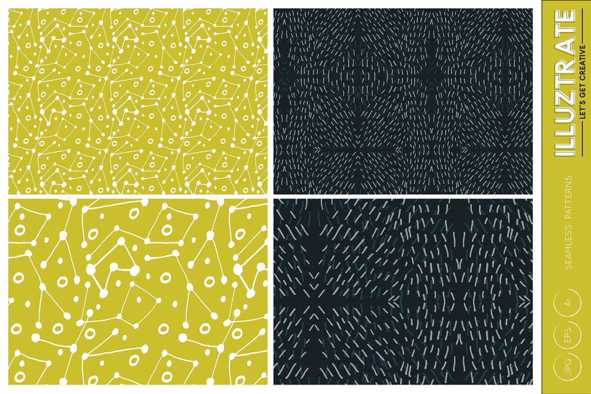 Space Seamless Vector Patterns, a Pattern Graphic by illuztrate