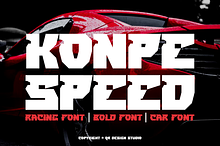 Konpe Speed - Racing Car Font