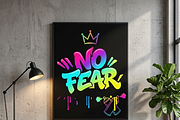 No Fear Graffiti Typography, a Shirt Mockup by Vector Stall (Thumbnail 12 of 15)