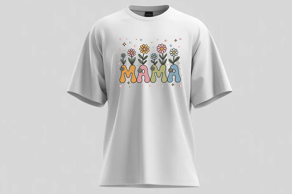 Groovy Mama Flower Garden Embroidery, an Illustration by Moss Rose (Photo 2 of 3)