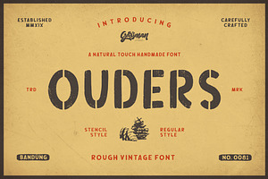 OUDERS - Stencil & Regular Font