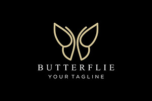 Vector Logo Butterfly Wings