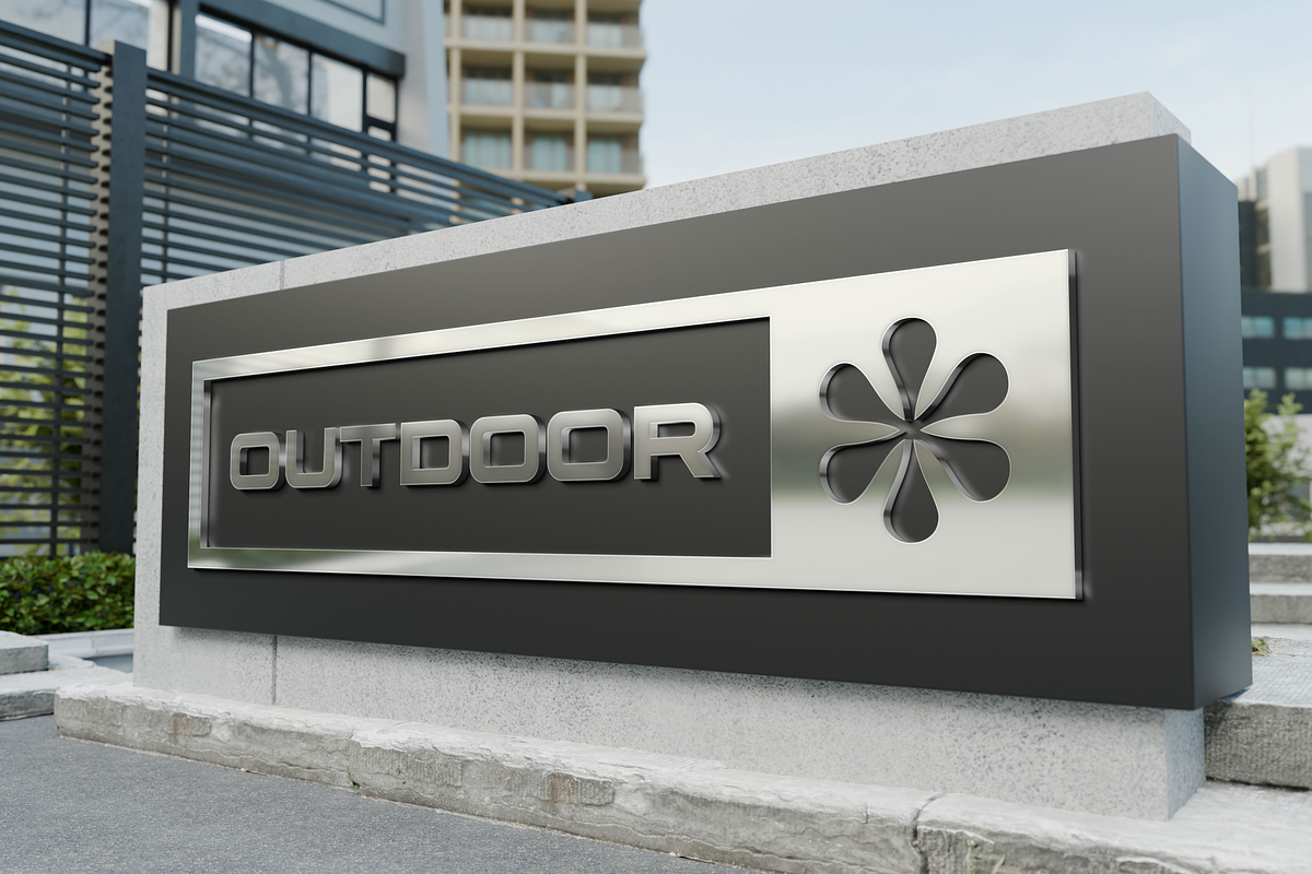 Outdoor Signage Logo Mockup, an Advertising Mockup by baim_std