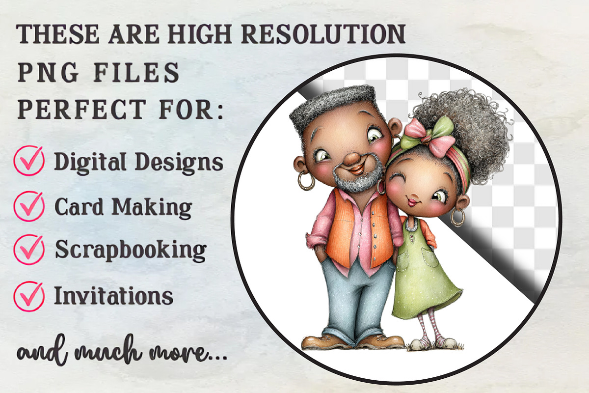 Black Men & Women Clipart Pack, a Person Illustration by RobertsArt (Photo 2 of 6)