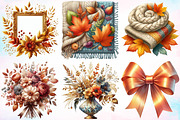 Watercolor Elegant Autumn Clipart, a Seasonal Illustration by Canvas Craft (Thumbnail 3 of 8)