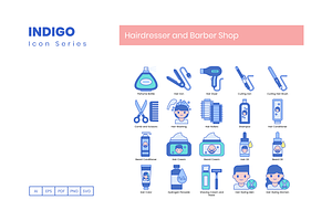 70 Hairdresser And Barber Shop Icons