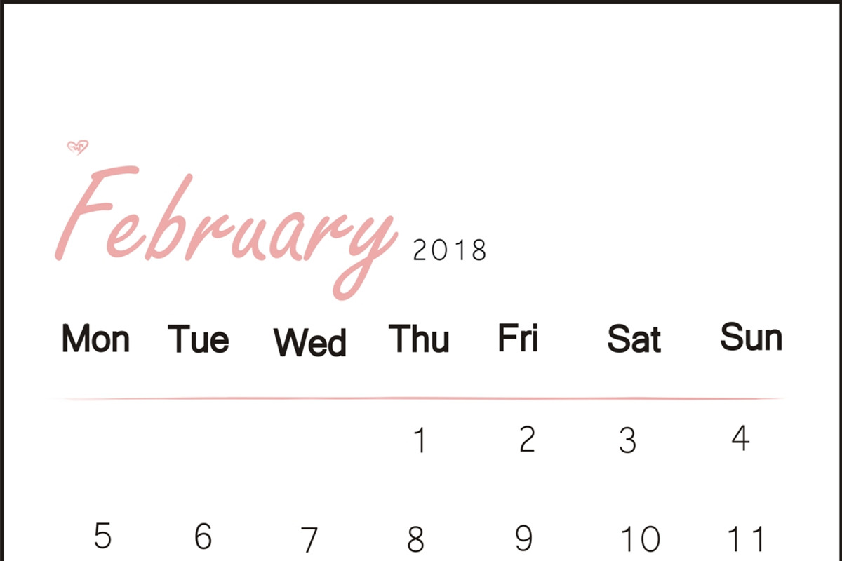 Sweet Pink Calendar, a Stationery Template by byfloraison (Photo 2 of 3)