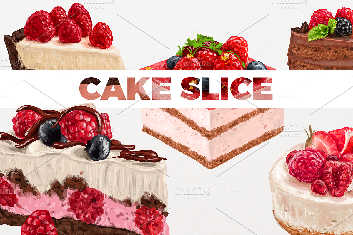 Big 49 cake bundle. VECTOR, a Food Illustration by Natalka Dmitrova art (Photo 7 of 9)
