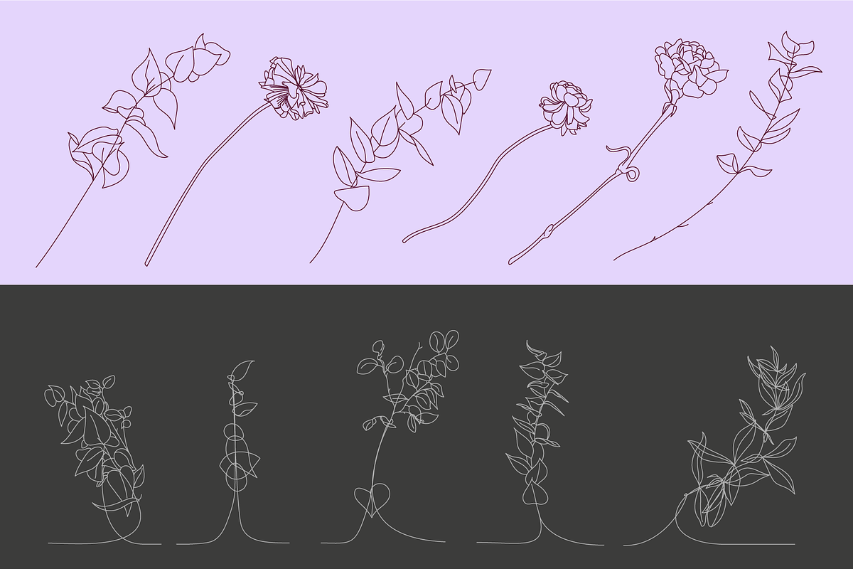 30 FineLine Flowers, an Illustration by Inkwell Supply Co (Photo 2 of 15)
