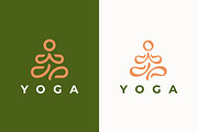 Yoga Logo Pose Silhouette Meditation, a Branding & Logo Template by Signatoro (Thumbnail 1 of 3)
