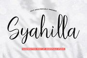 Syahilla, a Script Font by Essentials Studio (Thumbnail 1 of 8)