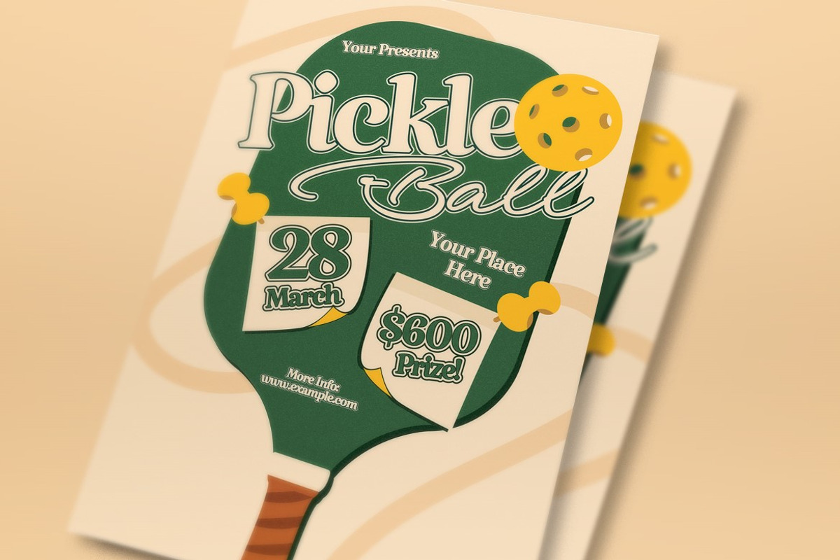 Pickleball Tournament Flyer Set, a Flyer Template by graphicook (Photo 2 of 3)