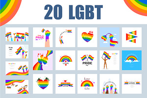 LGBTQ+ vector for pride month, an Object Illustration by foxndeer