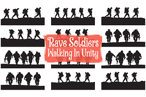 Loyal Troops Walking as One, an Illustration by Designs_River