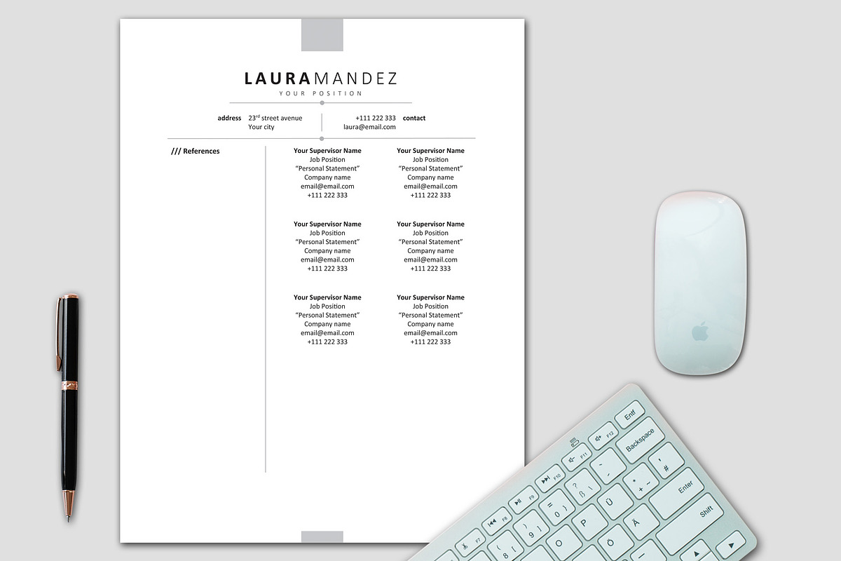 A4 & Letter Size Resume Template, a Resume Template by EN86-21 (Photo 3 of 6)