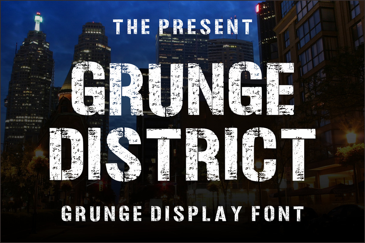 Grunge District - Bold Grunge Font, a Sans Serif Font by Limited.studio (Photo 1 of 5)