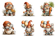 Whimsical Easter Gnome Clipart, an Illustration by CreationArt (Thumbnail 3 of 7)