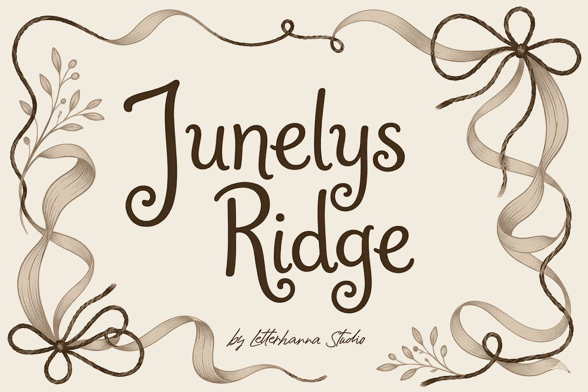 Junelys Ridge Font, a Handwritten Font by Letterhanna Studio (Photo 10 of 10)