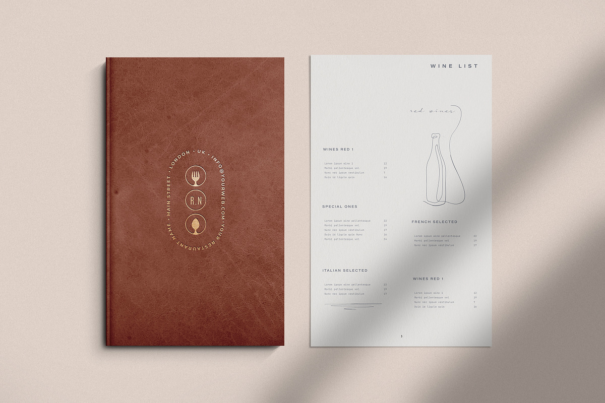 Restaurant Menu Mockup, a Books & Magazine Mockup by Catkie - Digital Art (Photo 8 of 11)