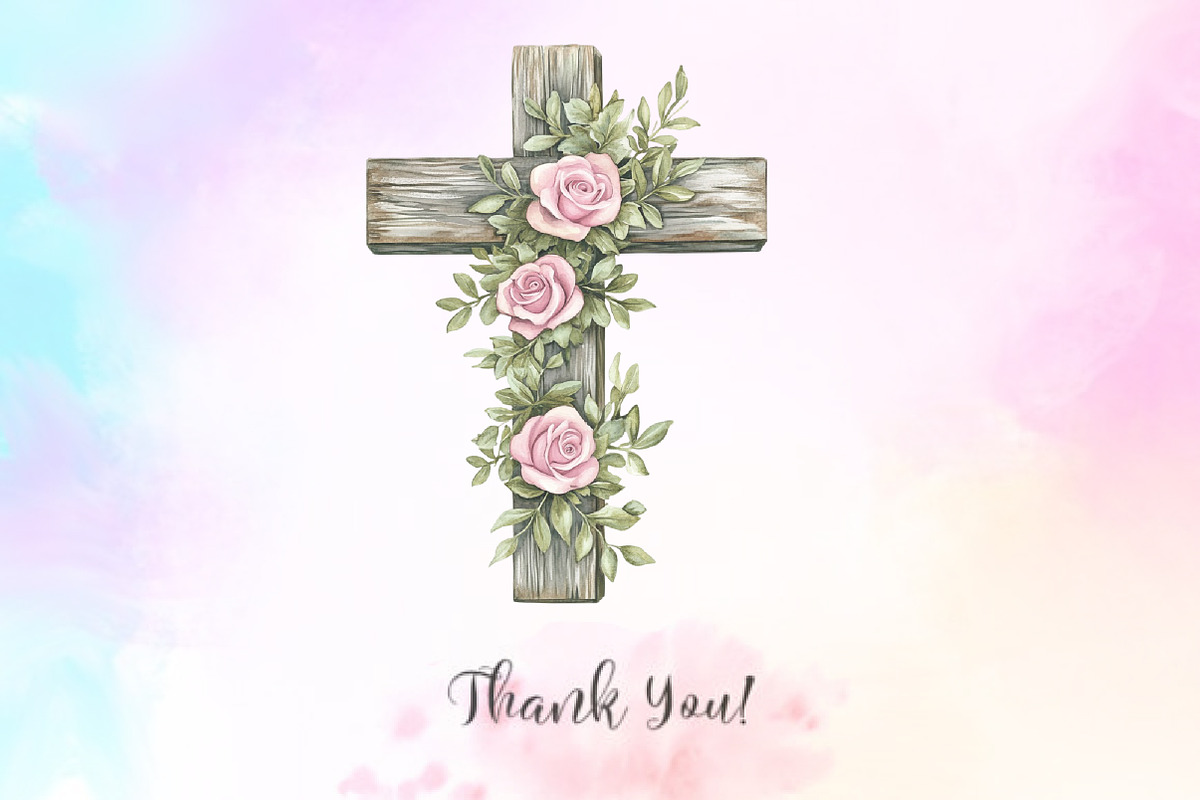 Christian Rustic Easter Clipart, an Illustration by Watercolor design (Photo 13 of 13)