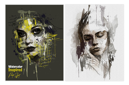 Watercolor Inspired Photo Effect, an Action Add-On by Photoshop Action