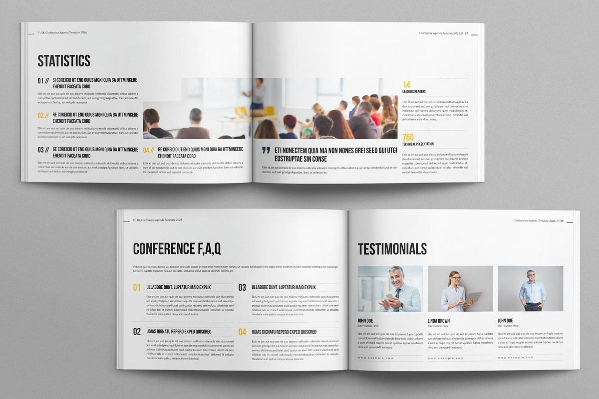 Conference Agenda Template Landscape, a Brochure Template by E-Type (Photo 7 of 8)