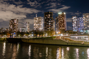 Paris Riverside Skyline at Night, an Architecture Photo by Designshot